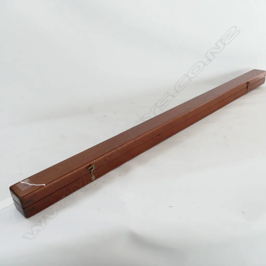 L.S. STARRETT, USA, STANDARD YARD w MICROMETER AT ONE END, IN MAHOG BOX Image 1++